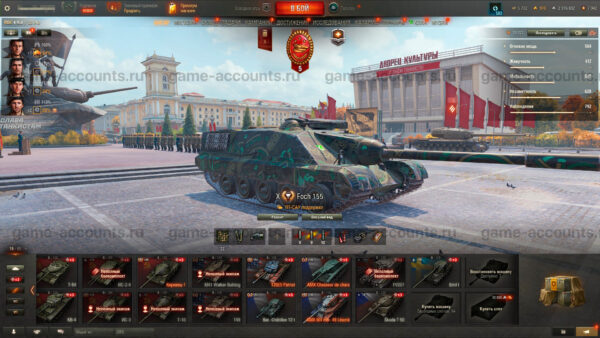 Аккаунт Мир Танков — 17 топов | Foch 155, Jagdpanzer E 100, Maus, Bat.-Châtillon 25 t, T110E3, Премиумы